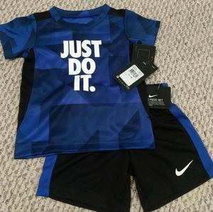 NWT Custom Gift Basket with Nike 24M Toddler Boy Outfit  T-Shirt and Shorts Set